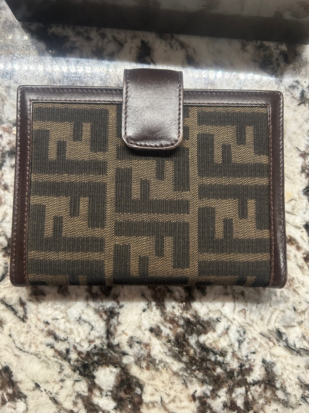 Fendi Zucca Canvas Agenda Wallet with note pad and box - Picture 2 of 7